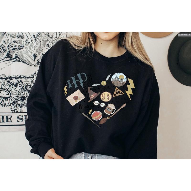 HP Sweatshirt Heart, Universal Studios Sweatshirt, #Hogwarts #Wizard Sweatshirt, HP Sweatshirt, Pottery Witch Heart Valentine Sweatshirt .Viral Shirt