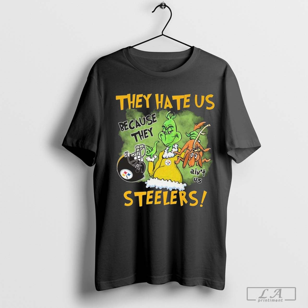 Pittsburgh Steelers The Grinch They Hate Us Because They Ainâ€™t Us Steelers Christmas Shirt