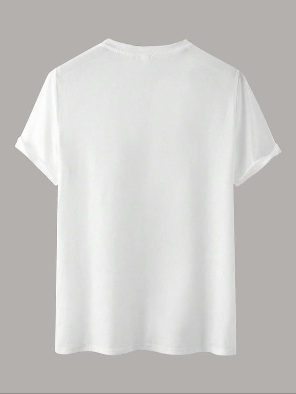 Women's Letter Print Round Neck Graphic Tee, Trendy Casual Short Sleeve Crew Neck T-shirt For Daily Wear, Vintage Ladies Summer Outfit