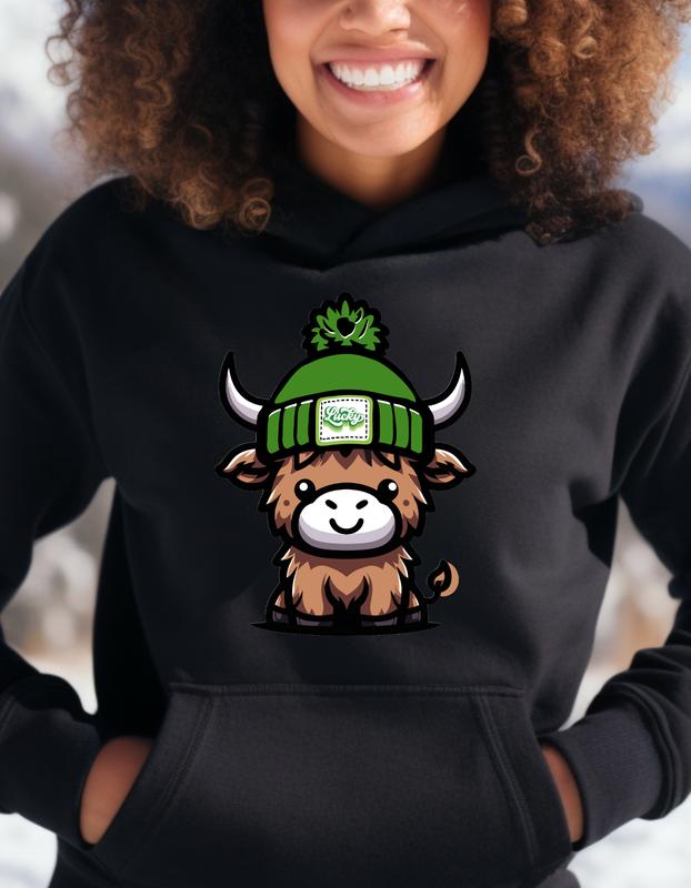 Lucky Beanie Highland Cow - Luck of the Irish - Apparel
