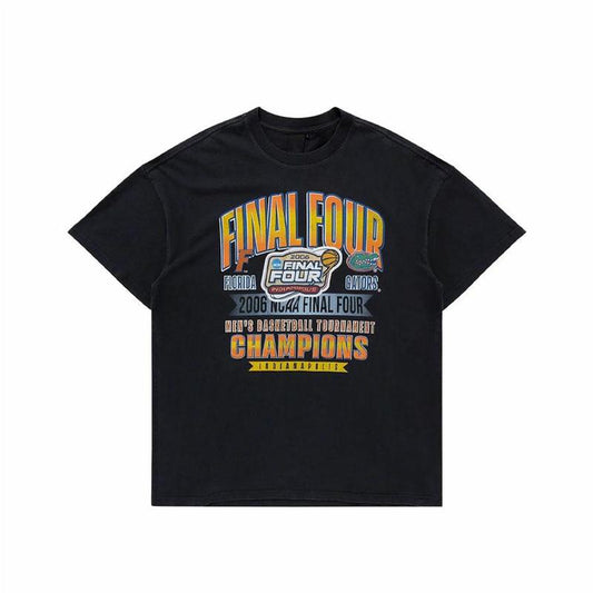 Vintage 2006 Final Four Fl0rida Gat0rs T0urnament Champs T-shirt Classic Cotton Menswear Top Polyester Spandex