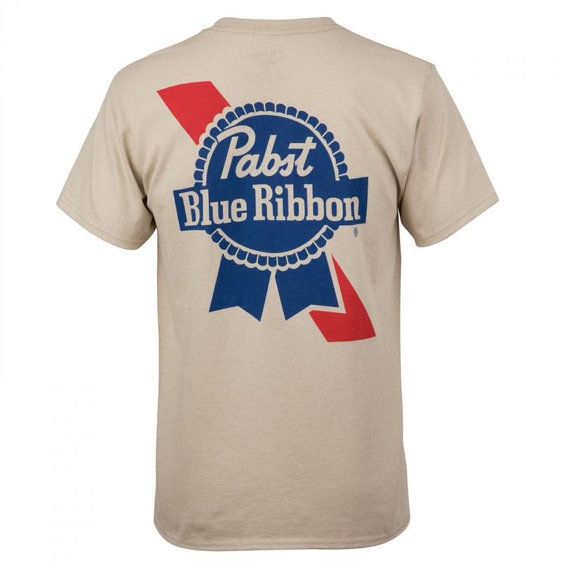Pabst Blue Ribbon Distressed Logo T-Shirt - 2 Side - Modern Fit - Choose Your Color - One Style Fits All - Every Size, Every Body - Choose Your Fashio