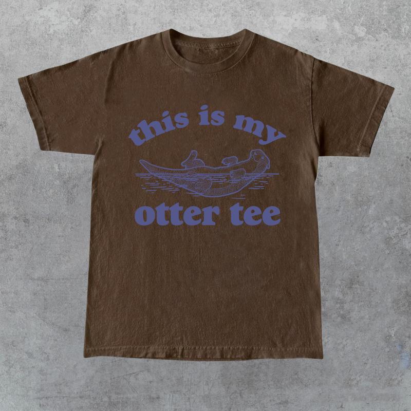 This Is My Otter Tee, Vintage Otter Graphic T Shirt, Funny Nature T Shirt, Retro 90s Graphic Shirt, Relaxed Unisex Adult T-Shirt, Otter Gift