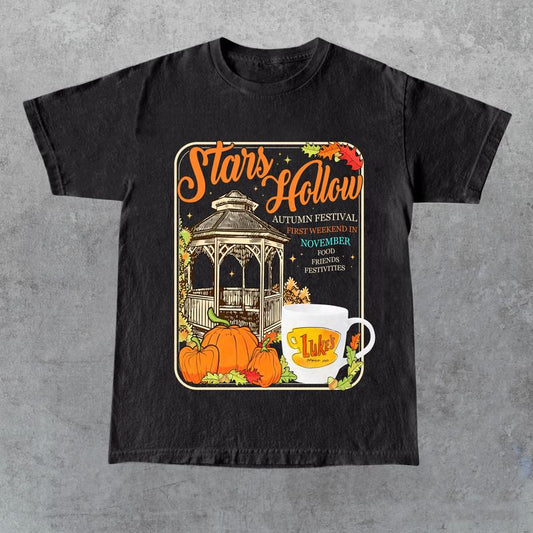 Stars Hollow Connecticut 1779 Shirt, Gilmore Girls Shirt, Autumn T-shirt, Lukeâ€™s Diner Tee, Full Color, For Men, For Women