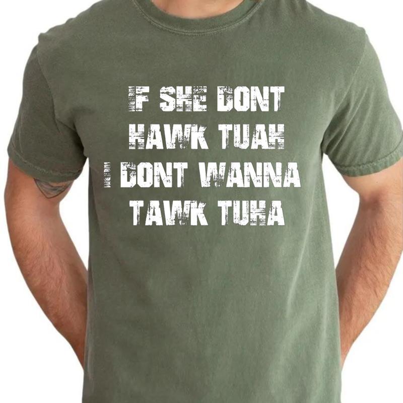 Hawk Tuah Spit On That Thing T-Shirt Unisex Fabric Cotton Collar