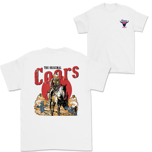 Coors Rodeo Vintage Graphic T-Shirt, The Original Coors Cowboy Shirt, Vintage Washed Shirt
