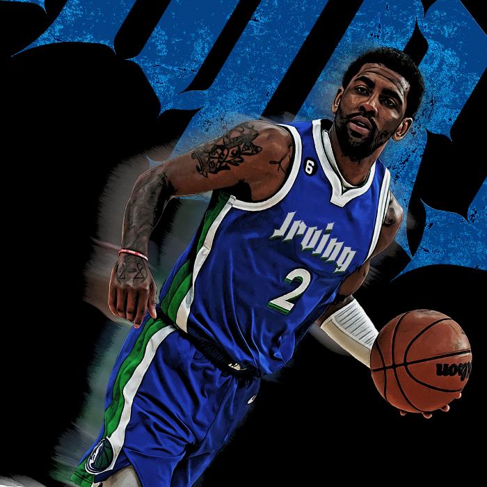 Kyrie Irving T-Shirt Dallas Basketball Custom Design Graphic T-Shirt For Dallas Fans Cotton Menswear