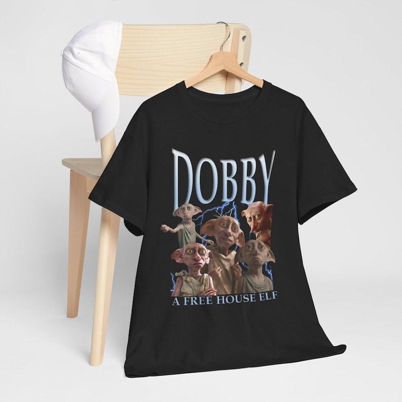 Harry Potter Dobby Tee, 90s Vintage Unisex Cotton Shirt, Wizarding World Gift, Hogwarts , 90s rap Tee, Bootleg Tee, Vintage Harry potter