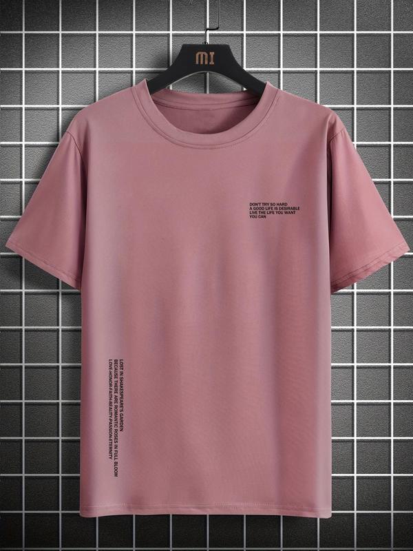 LGBTQ+Â Men's Regular Fit Letter Print Round Neck Short Sleeve Graphic Tee, Men's Summer Clothes, Casual Crewneck T-shirt for Summer Outdoor,Â LGBT Outf