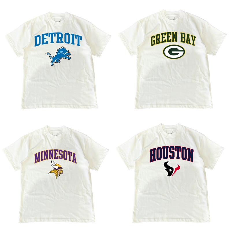 WHITE T-shirt Vintage 90s All Team Football Game Day Shirt, Team Unisex Shirt Gift Football Fan Pullover Menswear Tops Man