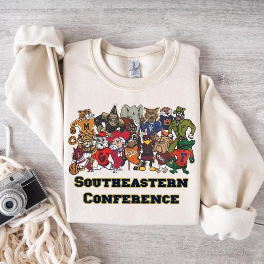 Southeastern Conference Shirts, College Football Sweatshirts, SEC Football Shirts, Football Season Shirts, SEC Mascot Shirt, Football Shirt, Full Size