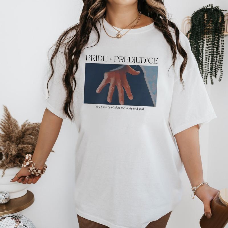 Pride & Prejudice Mr Darcy Jane Austen Bewitched Me Body and Soul Pemberly Sweatshirt Hand Flex  Crewneck   Pride And Prejudice Pemberley Sweatshirt