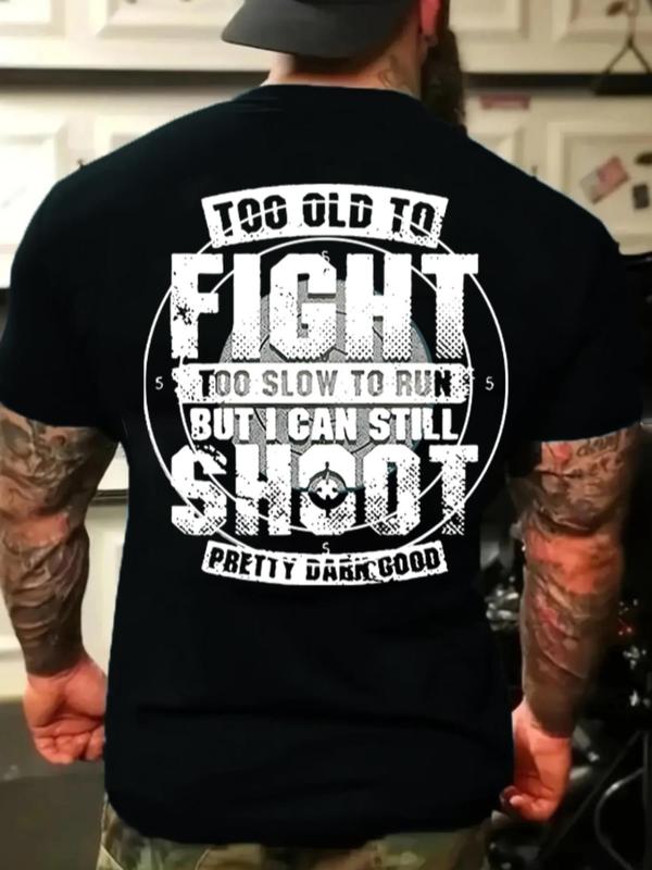 Men's Regular Fit Letter Print Round Neck Tee, Casual Short Sleeve Crew Neck T-shirt for Summer, T Shirts for Men,Â Graphic Tees,Â Fashion Men's Streetw