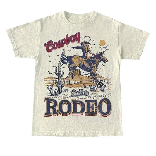 Rodeo 90s Graphic Cowboy T-Shirt Menswear Top