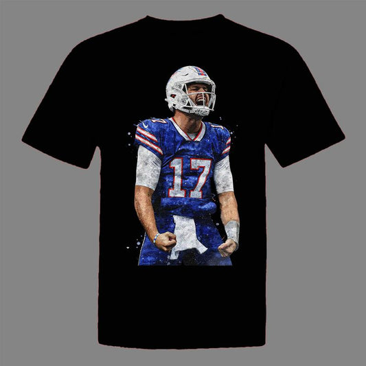 Vintage J0sh Allen T-Shirt, American Football Merch, Vintage Design 90s Graphic Tee Football, Perfect for Fans of Buffalo, Gildan Full Size Color