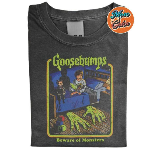 Goosebumps Beware Of Monsters Vintage Shirts, Cotton Unisex T-Shirt, Crew Neck, Size S- 3XL, Menswear Top, Womenswear Top Underwear Streetwear