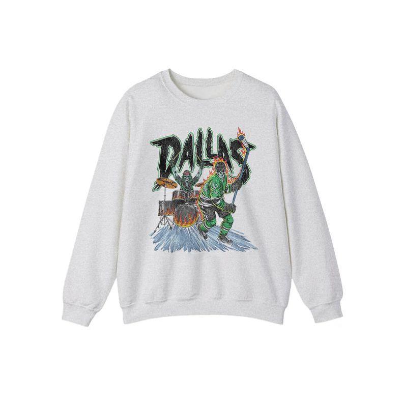 Retro Skeleton Dallas Vintage 90s Sweatshirt, Crewneck, Stars Jersey Hockey Retro Gift For Christmas Unisex Shirt, Hoodie, Sweatshirt