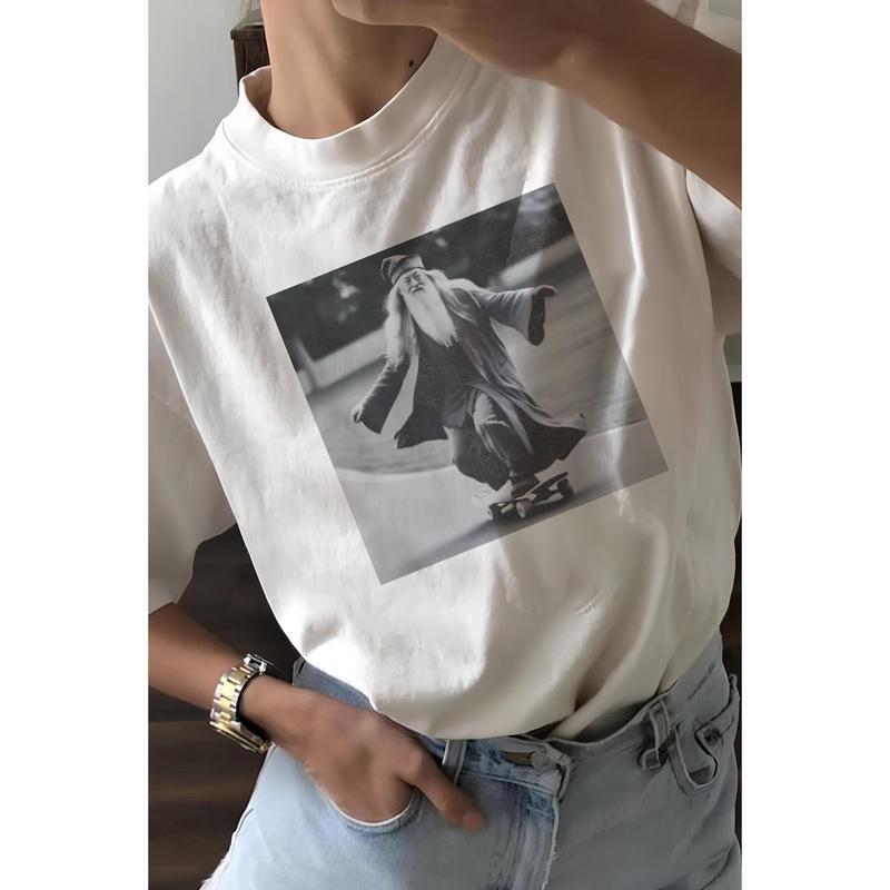 Skateboarding Professor HP Shirt, Cotton Unisex T-shirt, Crew Neck, Size S- 4xl, Menswear Top, Womenswear Top Underwear Streetwear