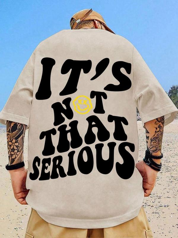 Men's Cartoon Letter Graphic Print Round Neck Sleep Tee, Graphic T-shirts, Regular Fit Casual Short Sleeve Pajama T-shirt, Men's Summer Sleepwear