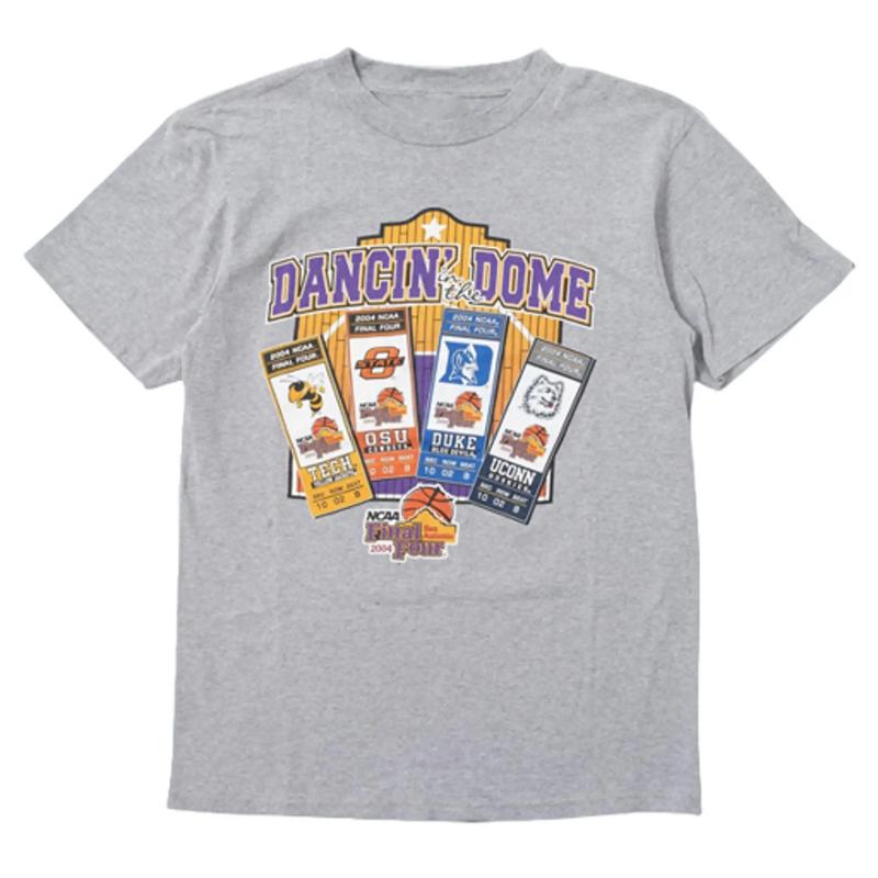 Vintage 2004 Final Four Tech OSU Duke Uconn NCAA T-Shirt Classic Cotton Menswear Top Embroidered Hoodie