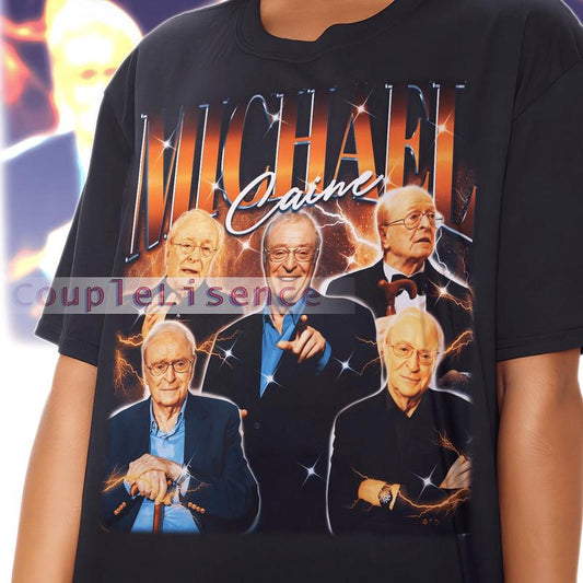 Bootleg Michael Caine Michael Caine Homage Fan Tees Michael Caine Homage Retro Michael Caine Graphic Retro 90S Michael Caine Merch, Unisex Cotton Grap