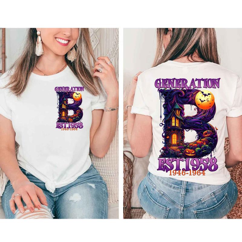 Custom Boomers Est.1958 1946-1964 Generation 2 Side Shirt, Proud Member The Generation