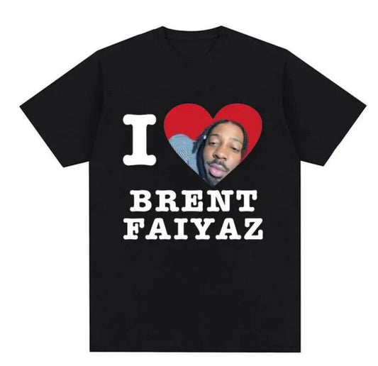 Funny I Love Brent Faiyaz T-shirt Men Tshirt Cotton Men's Women's