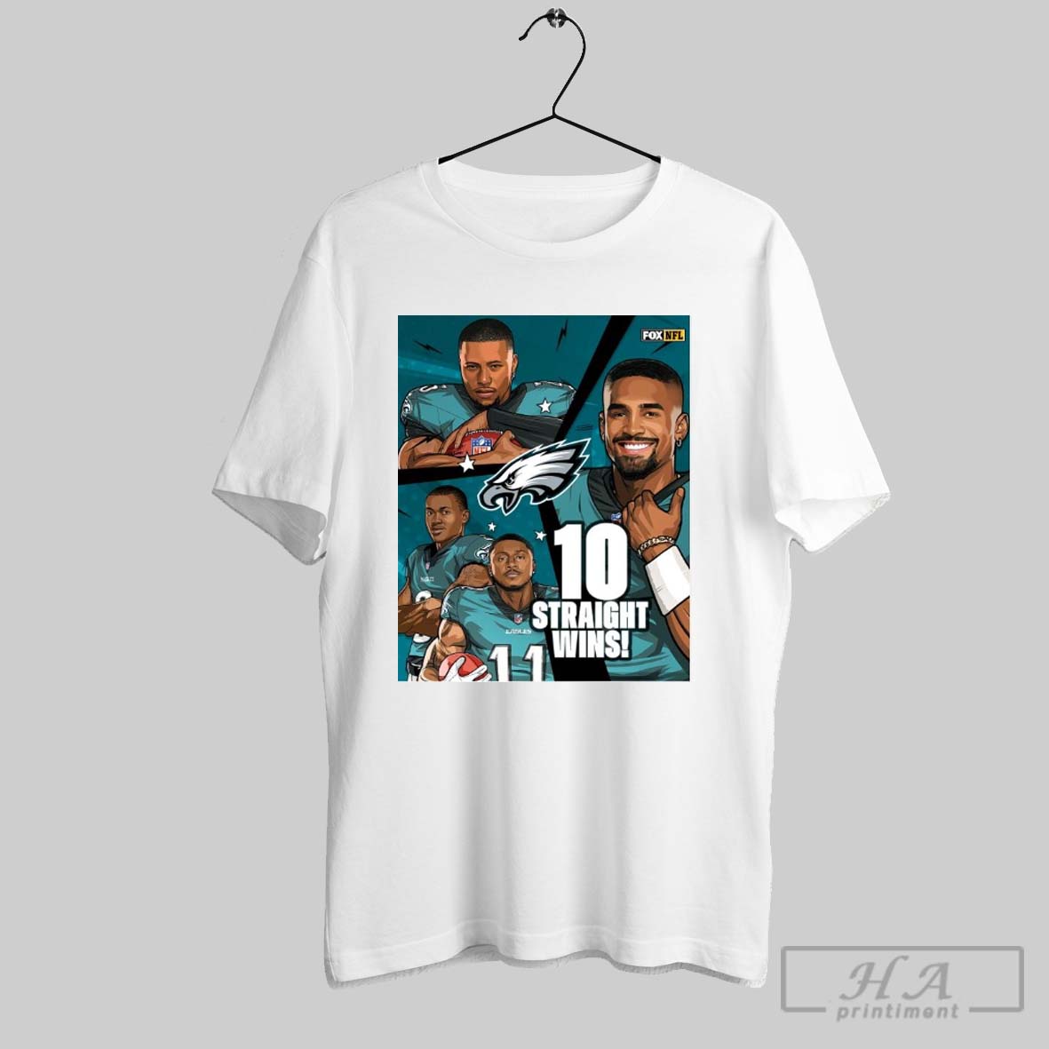 Philadelphia Eagles Wins Pittsburgh Steelers 27 13 Score Nfl The Eagles Fly To 10 Straight Wins Poster T Shirt