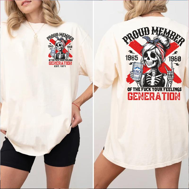 Gen X Proud Member Bus Shirt Raised On Hose Water T-Shirt, Vintage Humor, Funny Quotes Gen X Tee