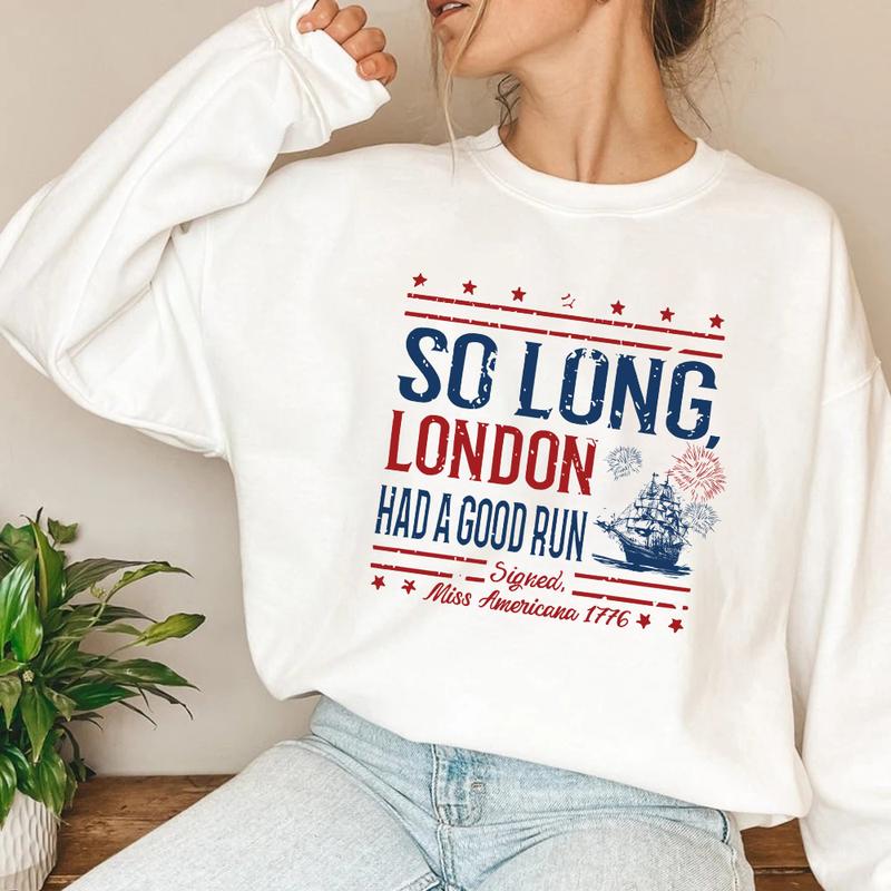 Vintage Miss Americana So Long, London Shirts 4th of July Gift for Her