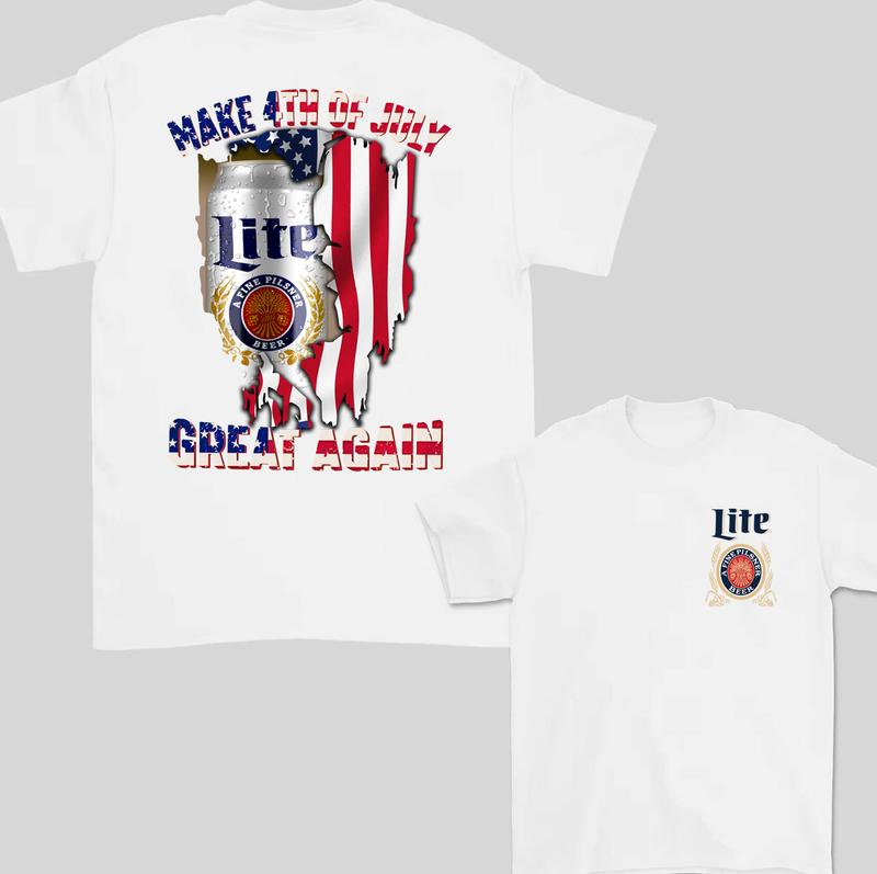 Miler Lite Make 4th of July America Great Again Shirt Unisex