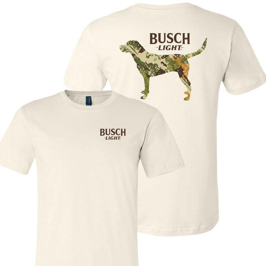 Camo Dog 2-sided T-shirt, Casual Graphic Round Neck T-shirt for Summer, Beer Party Summer Shirt, Fashion Top for Daily Wear, T shirt For Men And Women