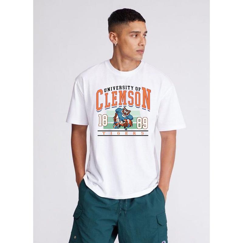 WHITE T-SHIRT Vintage NCAA College 90S All Teams Sport Football Basketball Classic men graphic tees, Unisex men gifts, streetwear funny tshirt