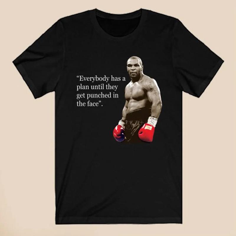 Iron Mike Tyson Quotes Men's Black T-Shirt All Size