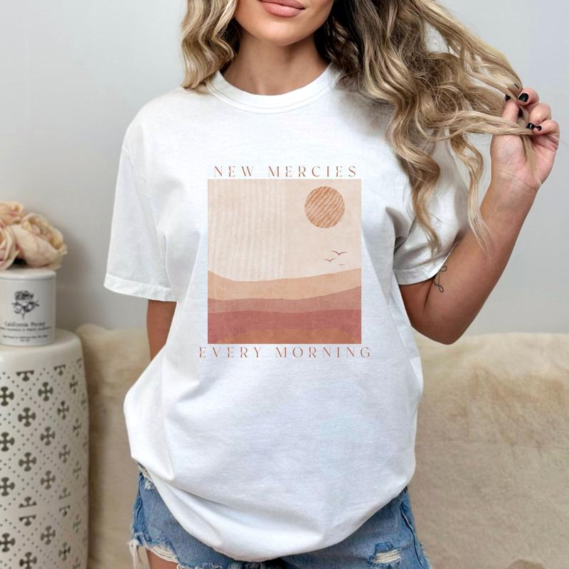 New Mercies Shirt, Christian T-Shirt, Faith Based Shirts, Boho Christian T-Shirts, Vintage Christian Shirt, Jesus Apparel