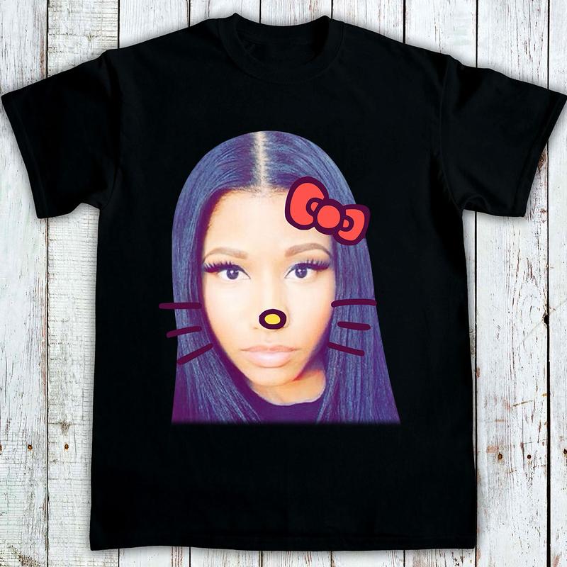 Mariah kitty red cute Shirt Cotton Fabric Unisex