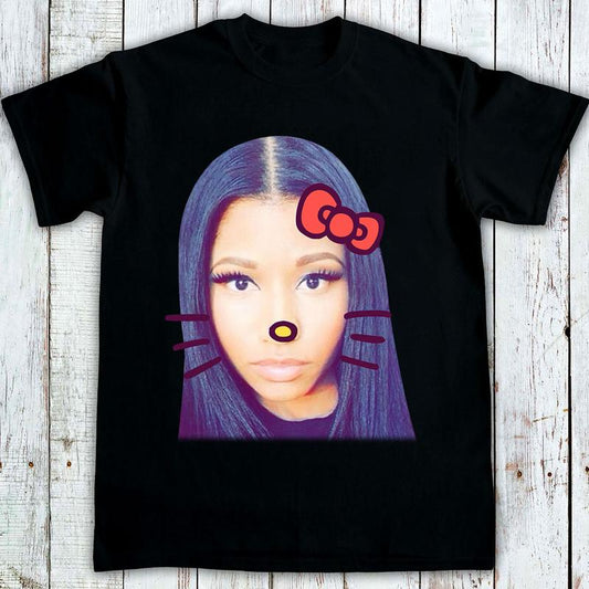 Mariah kitty red cute Shirt Cotton Fabric Unisex