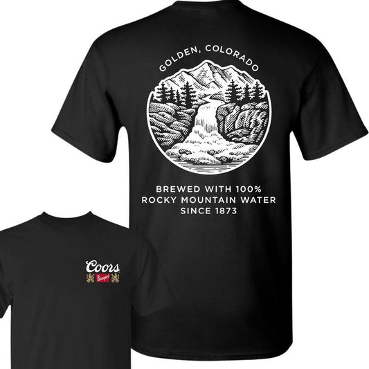 Coors Beer-Coors Banquet Golden Colorado T-Shirt, For Men, For Women, Fashion Cotton Varieties
