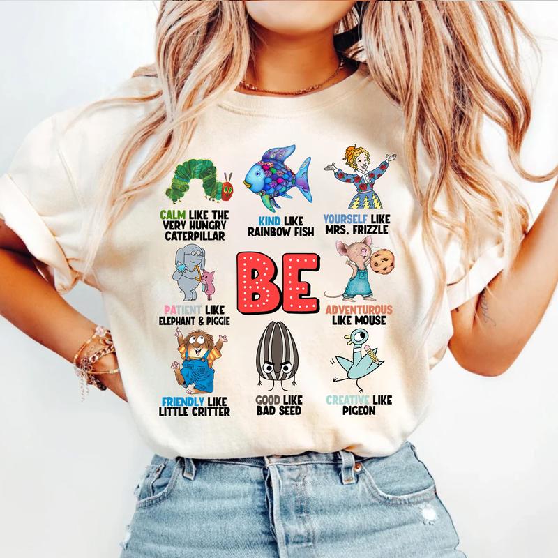 Children's Character Affirmations Shirt, Teacher Characters Shirt, ABC Affirmation Shirt, Kindergarten Shirt, Teacher Appreciation Gift, Vintage The V