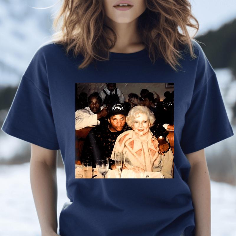 Betty White Eazy E Shirt, Compton Rapper Tee, Betty White Golden Girls T-Shirt, Printed Hip-Hop Graphic Tee, Vintage Style Tee, Clothing