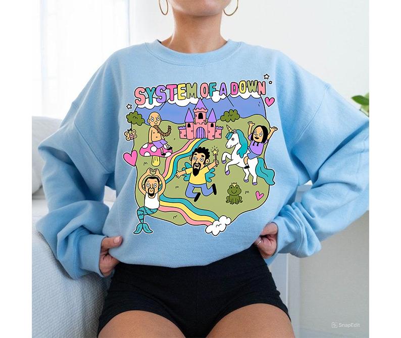 System of a Down Music Band Sweatshirt- Freak On a Leash Funny Vibes Cozy Crewneck Sweater