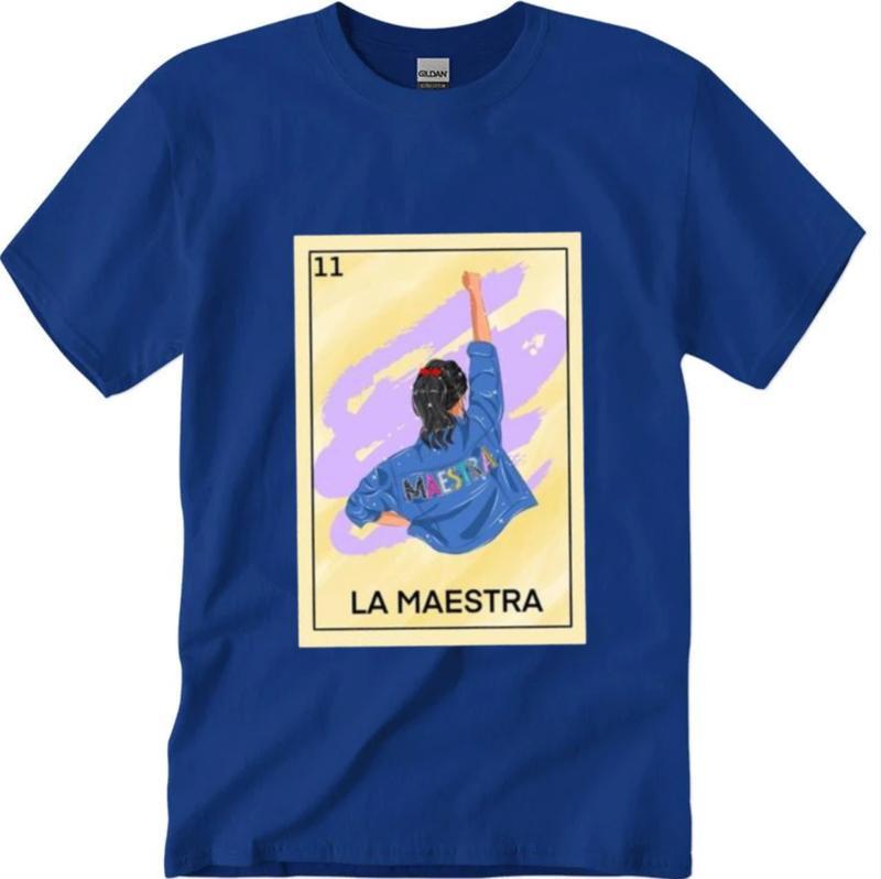 La Maestra Bilingual La Loteria Shirt, Loteria, School Teacher Shirt, Teacher Gift, Unisex T-Shirt, Short Sleeve Tee Shirt, Underwear Streetwear