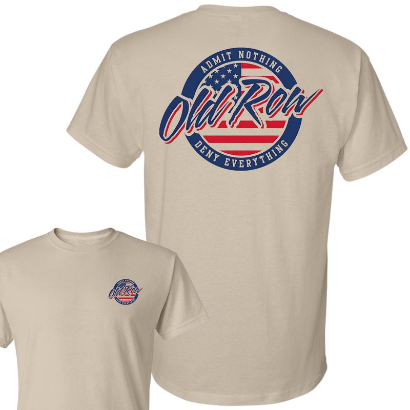 Old Row Retro Circle Graphic T-Shirt, Full Color T-Shirt, For Men, For Women