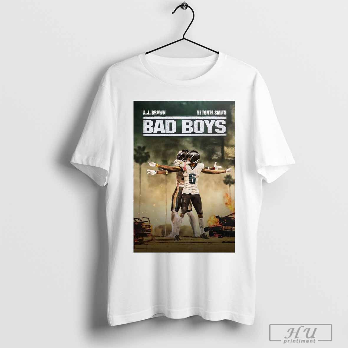 Poster A. J. Brown And Devonta Smith Bad Boys Philadelphia Eagles T-shirt