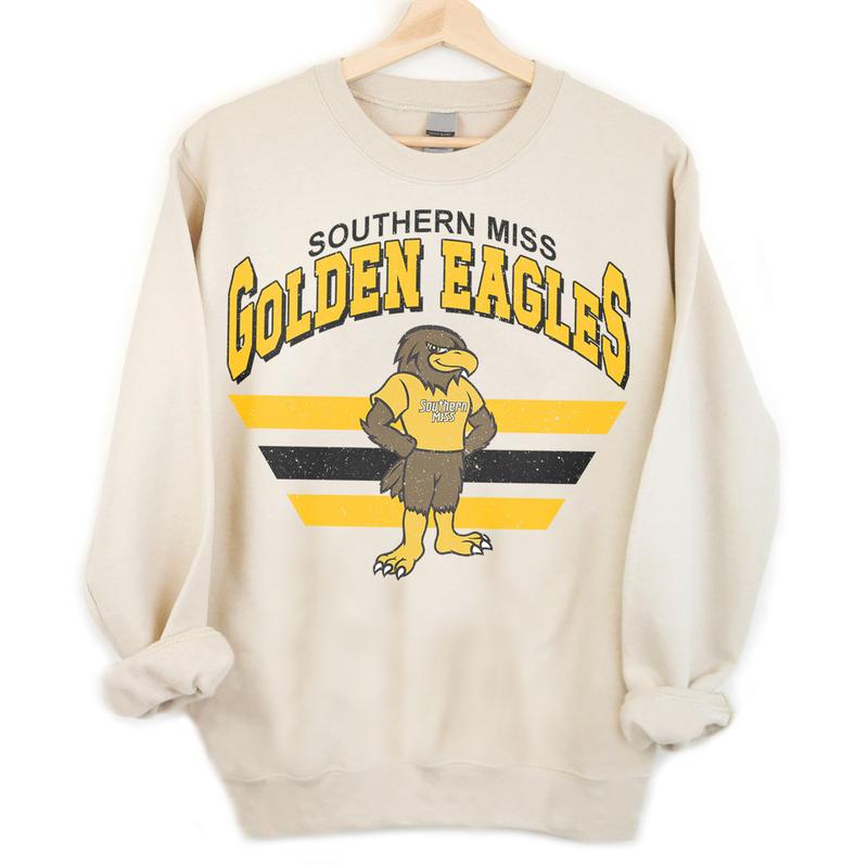 Southern Miss Golden Eagles Vintage Football NCAA Sweatshirt-Tshirt-Hoodie, University of Southern Mississippi Unisex Football NCAA Shirt, Unisex Vint