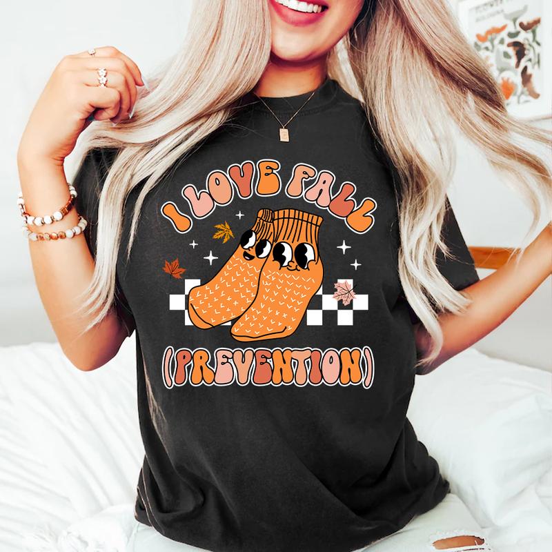 Fall Outfits 2024, I Love Fall Prevention, Autumn Shirt, Thanksgiving Nurse Shirt, Fall Nurse Shirt, Nursing School Life, Physical Therapy
