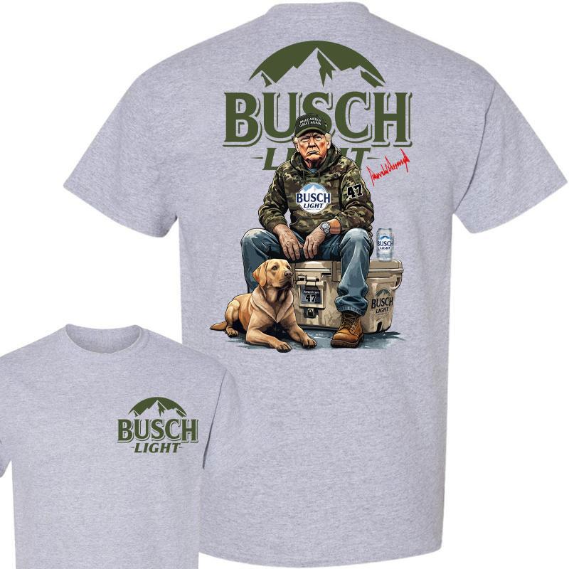 Trump Hunting Signature Busch Light Shirt , Trumpp won 47th president Election 2024, Trumpp Supporter,  signature Busch Light Shirt, Hunting Trump Wit