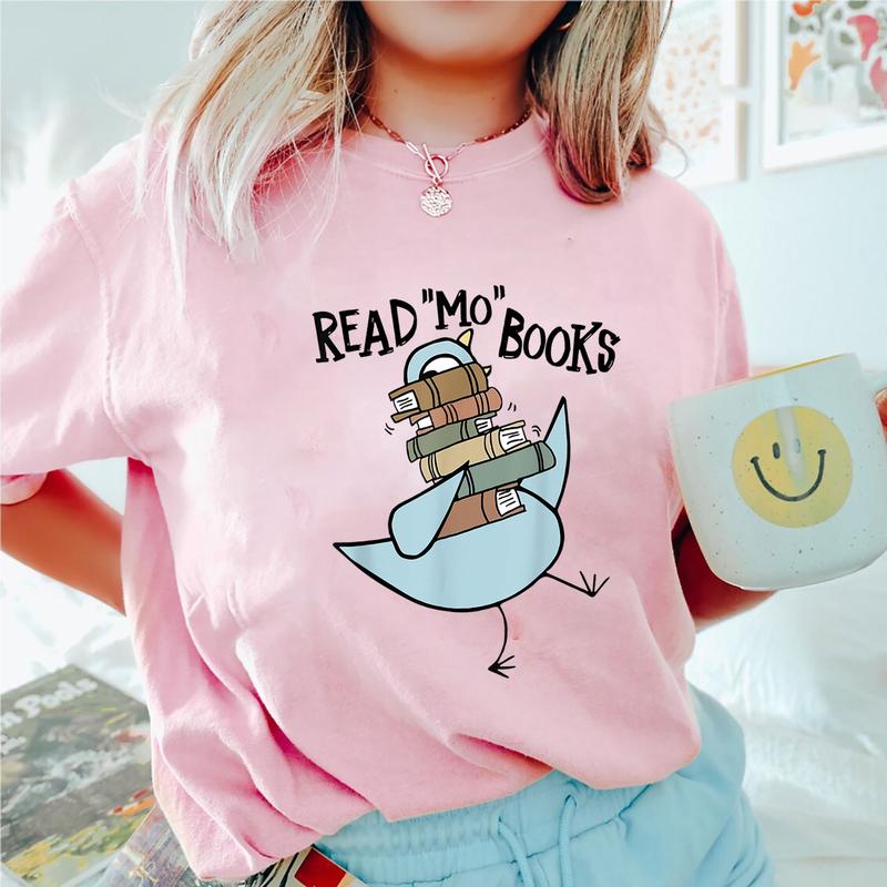 Teacher Library Read Mo Books Pigeon Reading Library Shirt, Piggie Elephant Pigeons Shirt, Children Books Gift, Elementary Teacher, Children's Charact