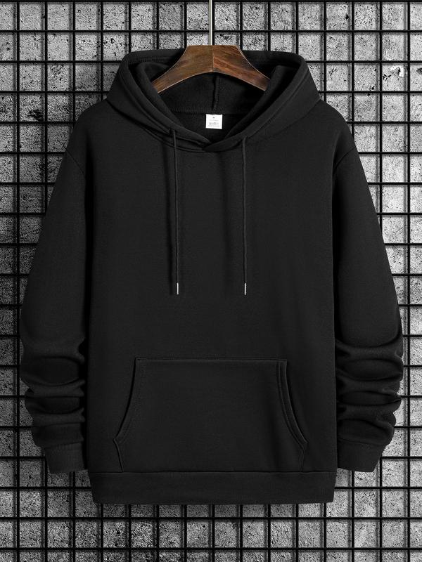 Letter Print Men's Long Sleeve Hoodie, Drawstring Pocket Sweatshirt, Casual Spring & Fall Men's Fashion, Streetwear Essentials, Menswear