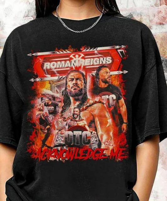 Roman Reigns 90s Shirt, OTC Roman Reigns Tribal Chief Acknowledge Me Shirt